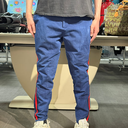 【GUCCI】サイドストライプ ロイヤルブルーパンツ
