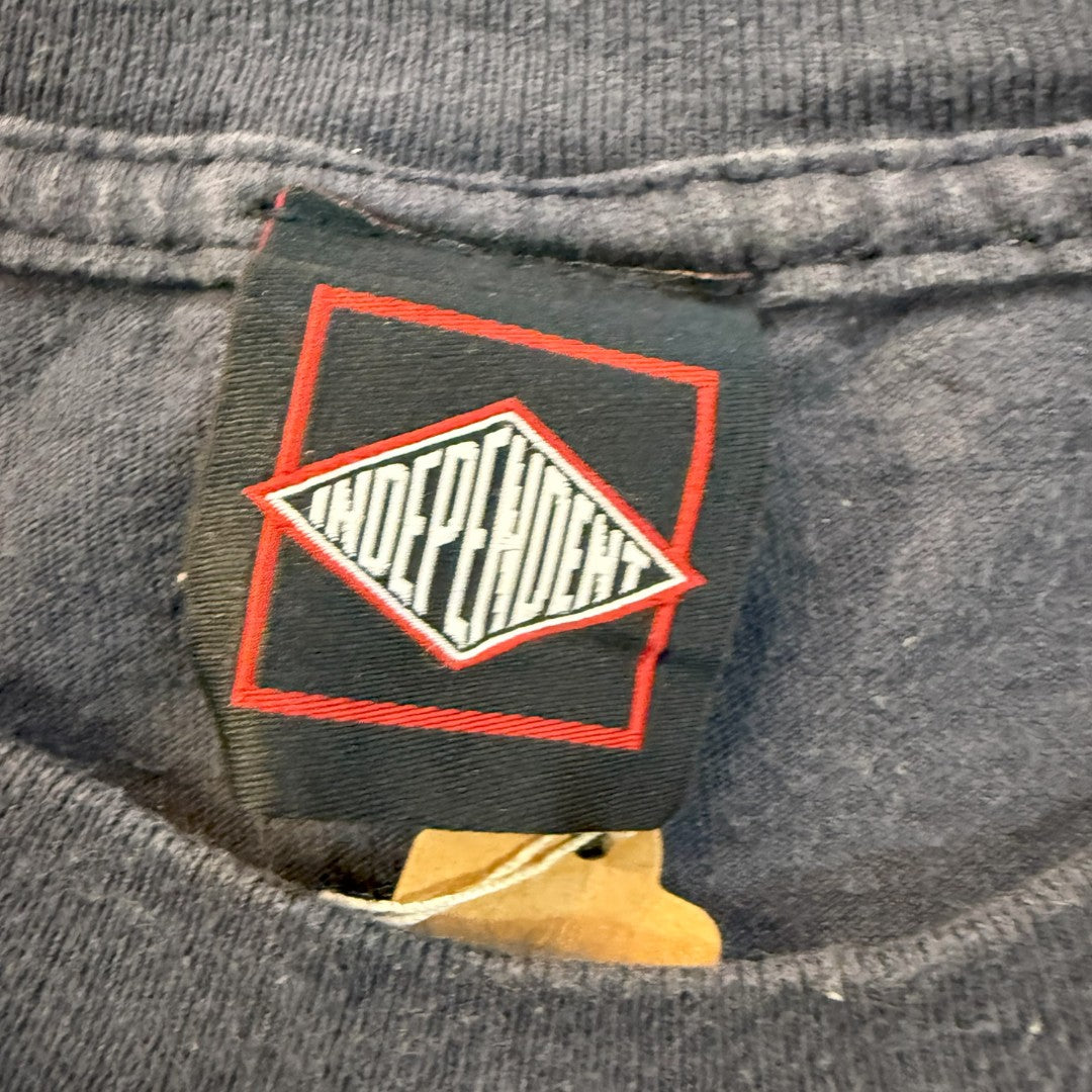 [INDEPENDENT] Independent Logo Print T-Shirt, Navy, 90's, Size XL