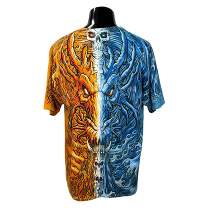 【LIQUID BLUE】リキッドブルー "FIRE & ICE DRAGON" 90's Vintage Tシャツ