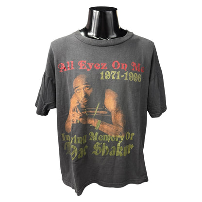 【2PAC】トゥーパック "ALL EYEZ ON ME / R.I.P." 90's Vintage 追悼Tシャツ