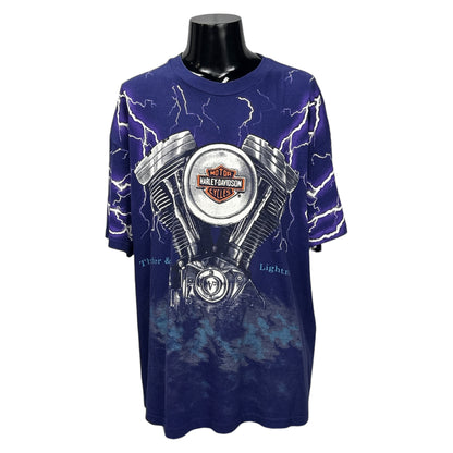 【HARLEY-DAVIDSON】ハーレーダビッドソン "THUNDER & LIGHTNING" 90's Vintage Tシャツ
