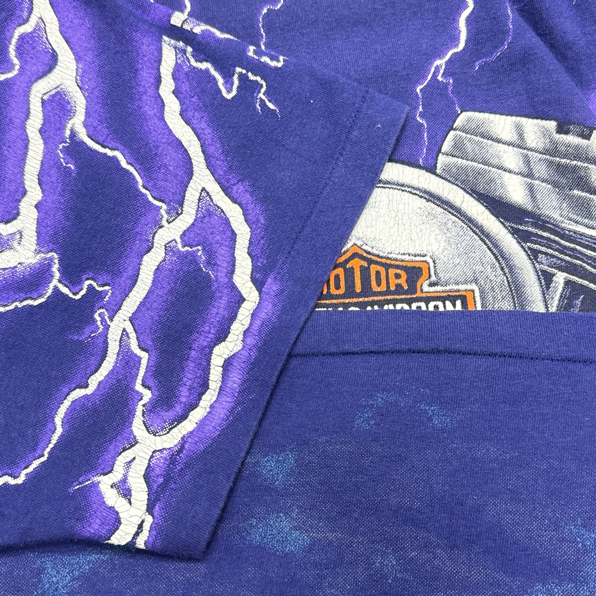 【HARLEY-DAVIDSON】ハーレーダビッドソン "THUNDER & LIGHTNING" 90's Vintage Tシャツ