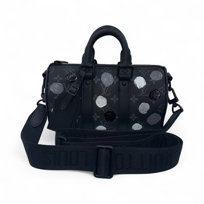 【LOUIS VUITTON】ルイヴィトン 草間彌生 キーポル・バンドリエール 25 2WAY ハンドバッグ ショルダーバッグ モノグラム・エクリプス