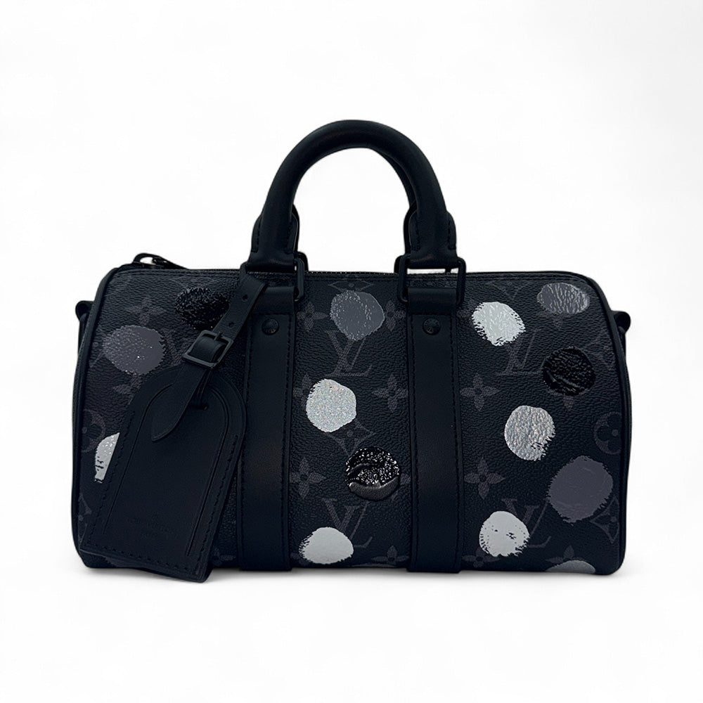 【LOUIS VUITTON】ルイヴィトン 草間彌生 キーポル・バンドリエール 25 2WAY ハンドバッグ ショルダーバッグ モノグラム・エクリプス
