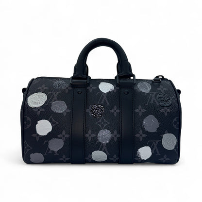 【LOUIS VUITTON】ルイヴィトン 草間彌生 キーポル・バンドリエール 25 2WAY ハンドバッグ ショルダーバッグ モノグラム・エクリプス