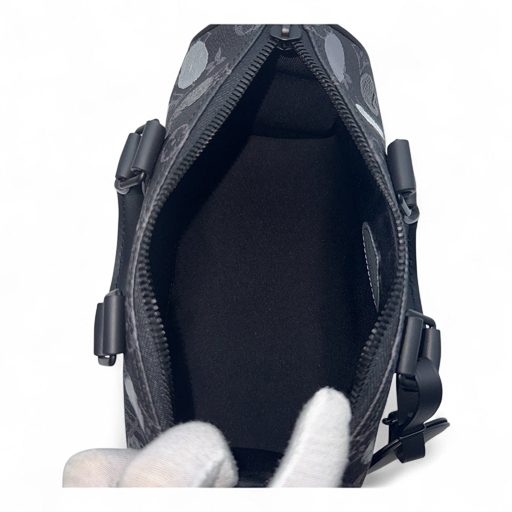 【LOUIS VUITTON】ルイヴィトン 草間彌生 キーポル・バンドリエール 25 2WAY ハンドバッグ ショルダーバッグ モノグラム・エクリプス