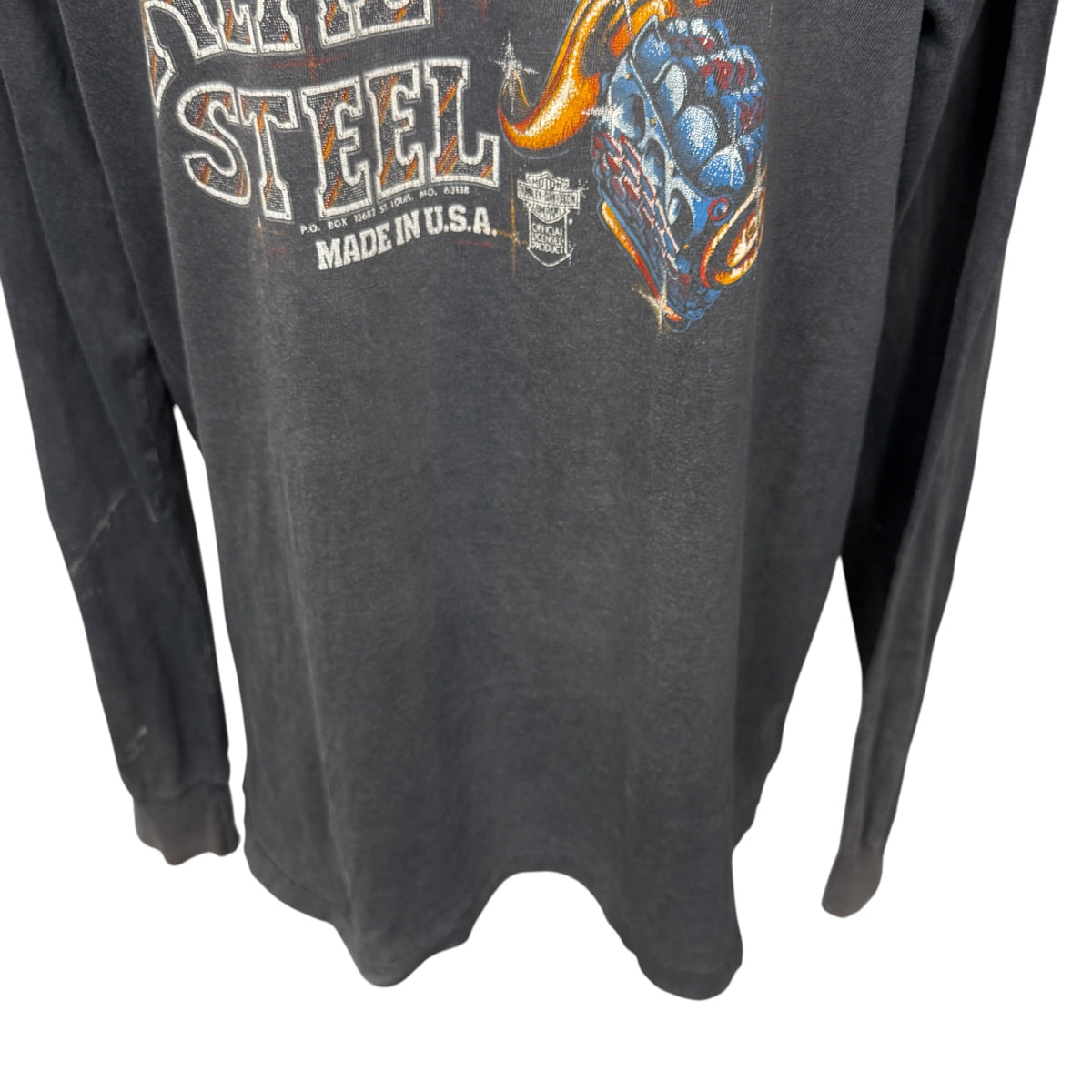 【HARLEY-DAVIDSON】ハーレーダビッドソン "REAL STEEL" 90's Vintage ロングスリーブTシャツ