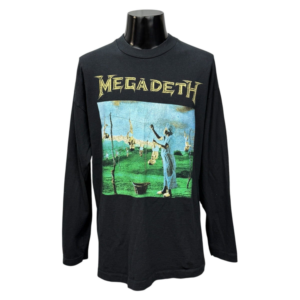【MEGADETH】メガデス "YOUTHANASIA" 90's ユーロ Vintage ロングスリーブTシャツ