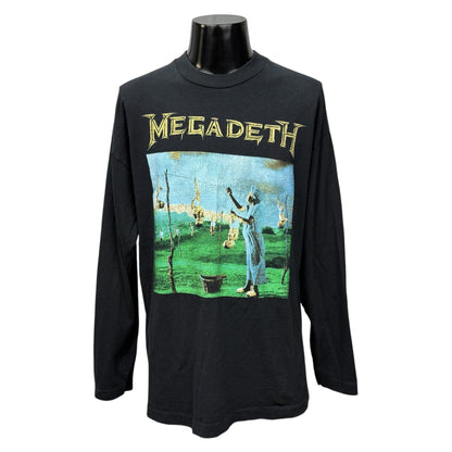 【MEGADETH】メガデス "YOUTHANASIA" 90's ユーロ Vintage ロングスリーブTシャツ