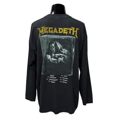 【MEGADETH】メガデス "YOUTHANASIA" 90's ユーロ Vintage ロングスリーブTシャツ
