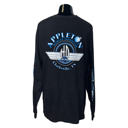 [HARLEY DAVIDSON] Harley-Davidson 2002 Copyright Long Sleeve T-Shirt, Size XL