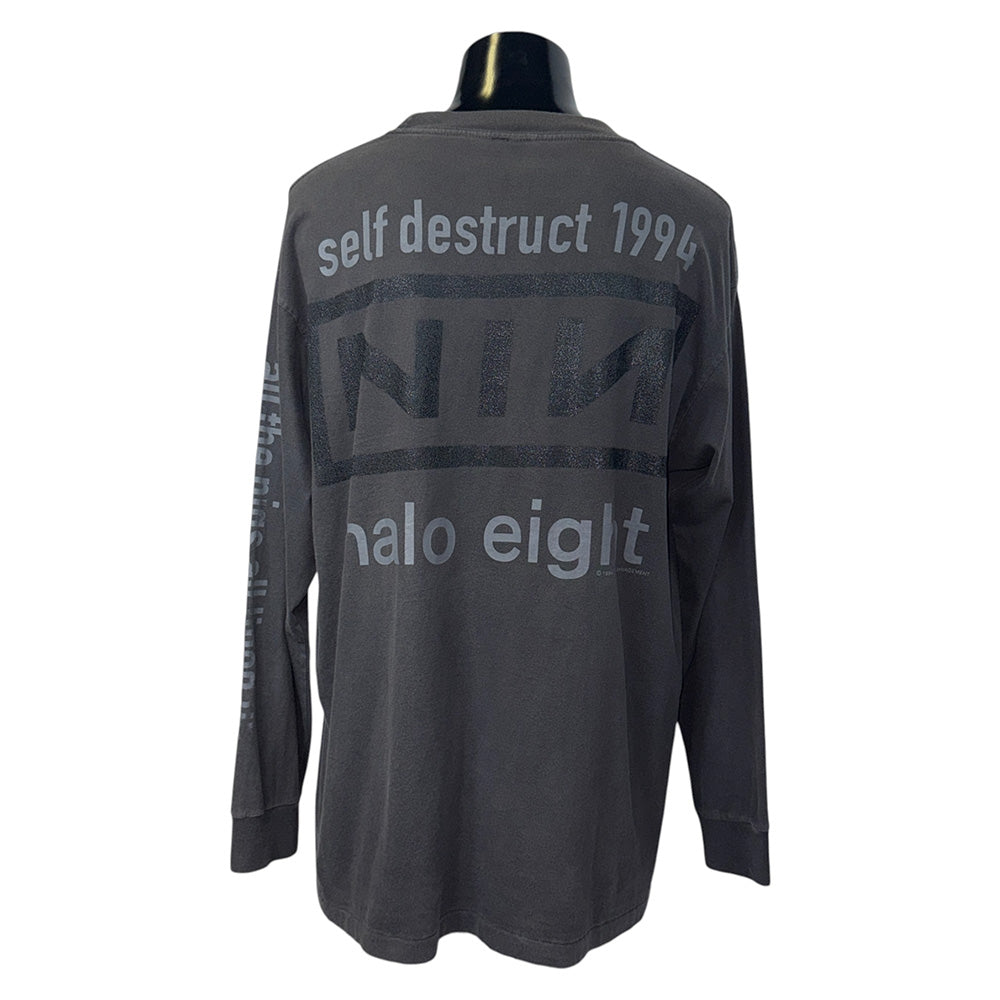 【NINE INCH NAILS】ナインインチネイルズ NINロゴ 90's ロングTシャツ XL相当