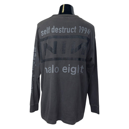 【NINE INCH NAILS】ナインインチネイルズ NINロゴ 90's ロングTシャツ XL相当