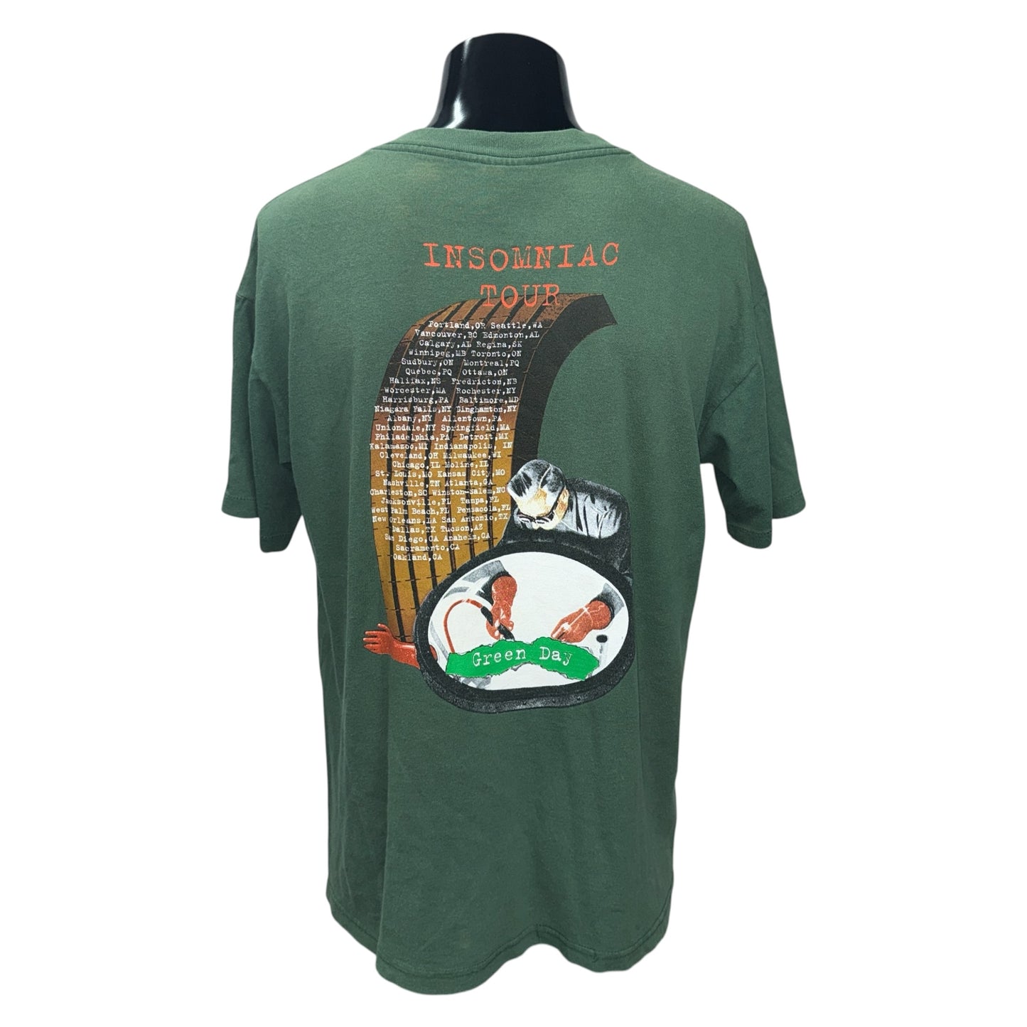 【GREEN DAY】グリーンデイ “INSOMNIAC TOUR” 90’s Vintage Tシャツ