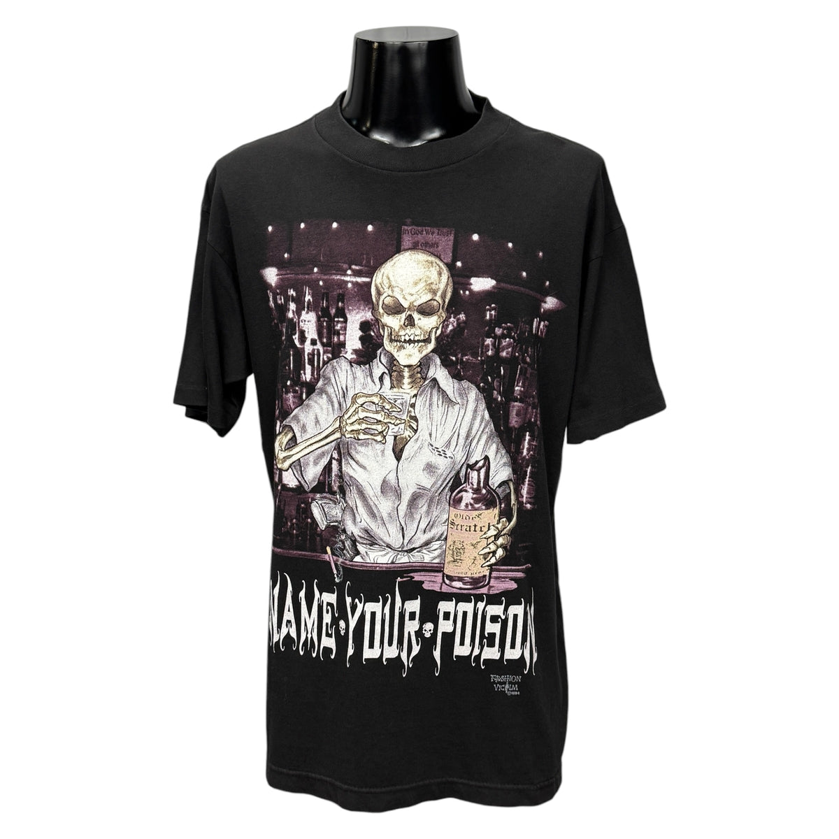 【FASHION VICTIM】ファッションヴィクティム "NAME YOUR POISON" 90's Vintage Tシャツ