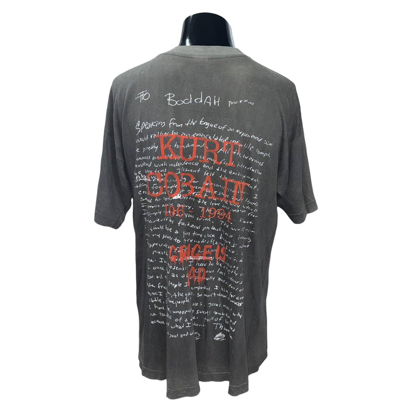 【NIRVANA】ニルヴァーナ カート・コバーン（Kurt） "Suicide Note" 90's Vintage Tシャツ