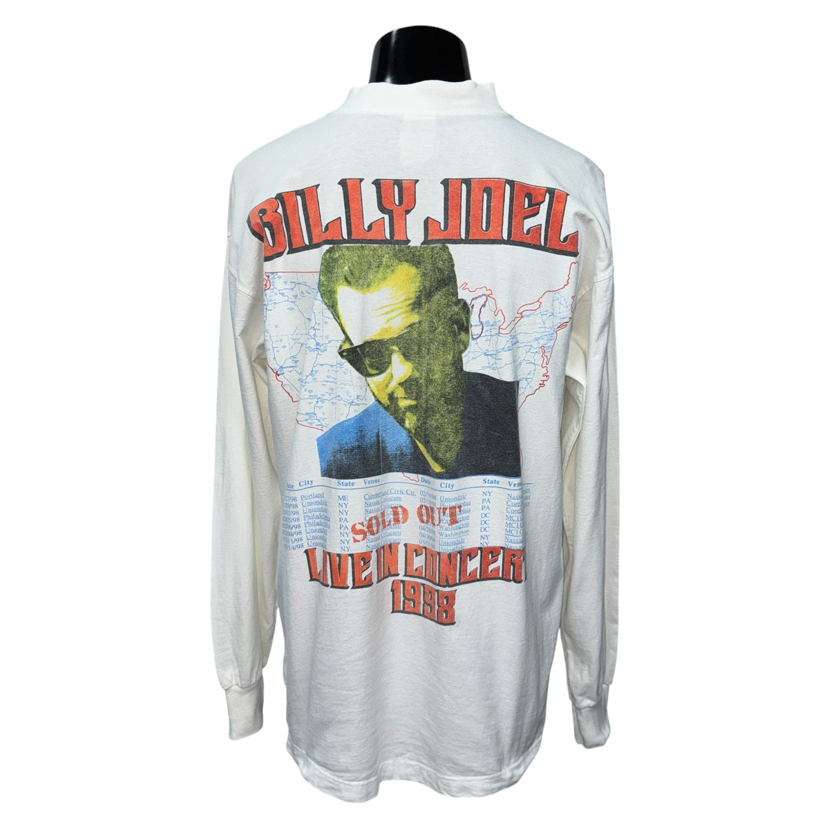 【BILLY JOEL】ビリー・ジョエル "SOLO TOUR 1998" ロングスリーブTシャツ