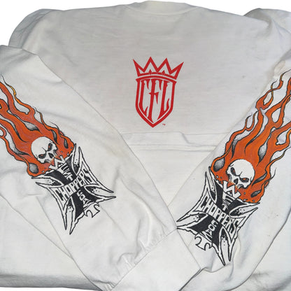 【WEST COAST CHOPPERS】ウエストコーストチョッパーズ SKULL FLAME ロングスリーブ Tシャツ