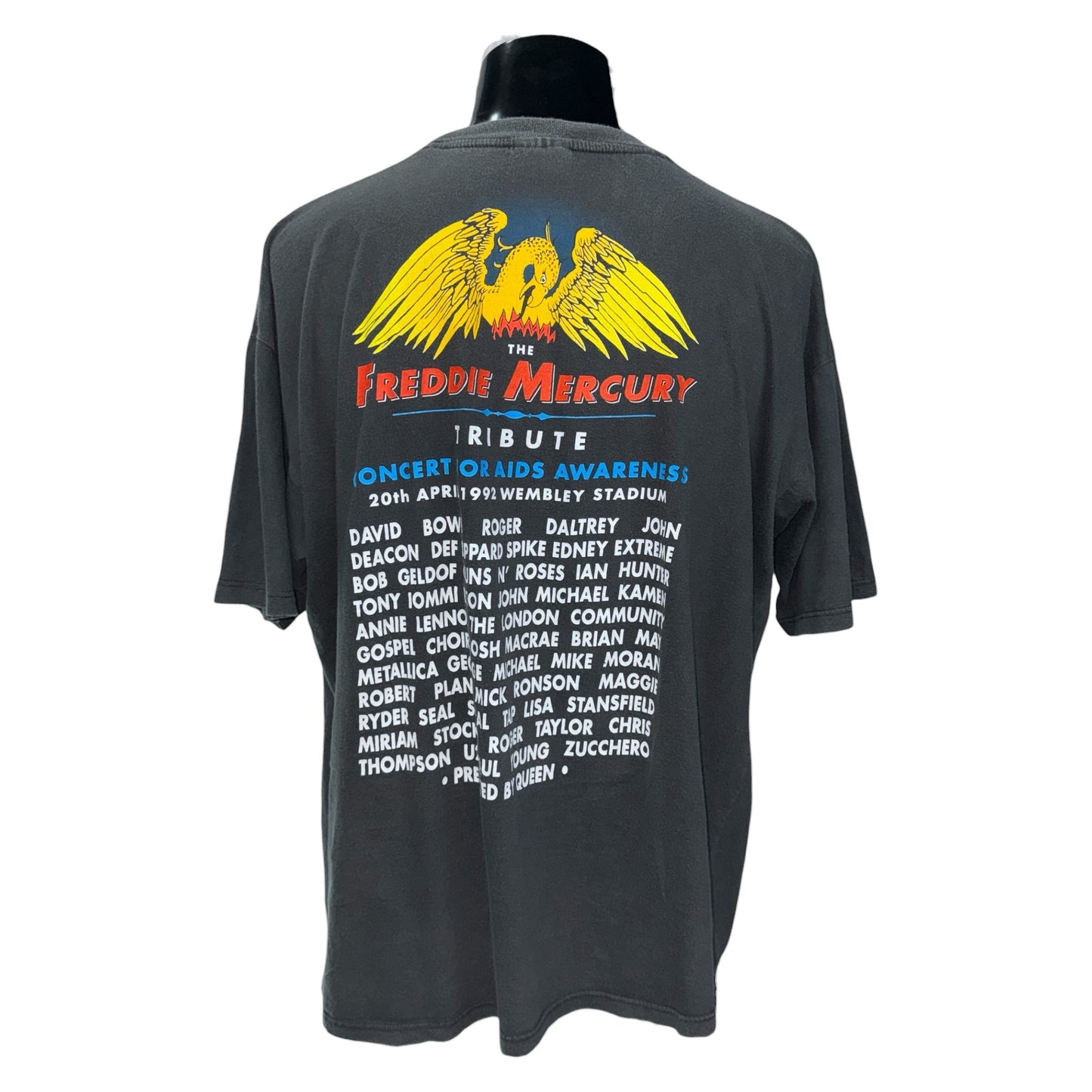 【QUEEN】フレディ・マーキュリー "TRIBUTE CONCERT 1992" 90's Tシャツ