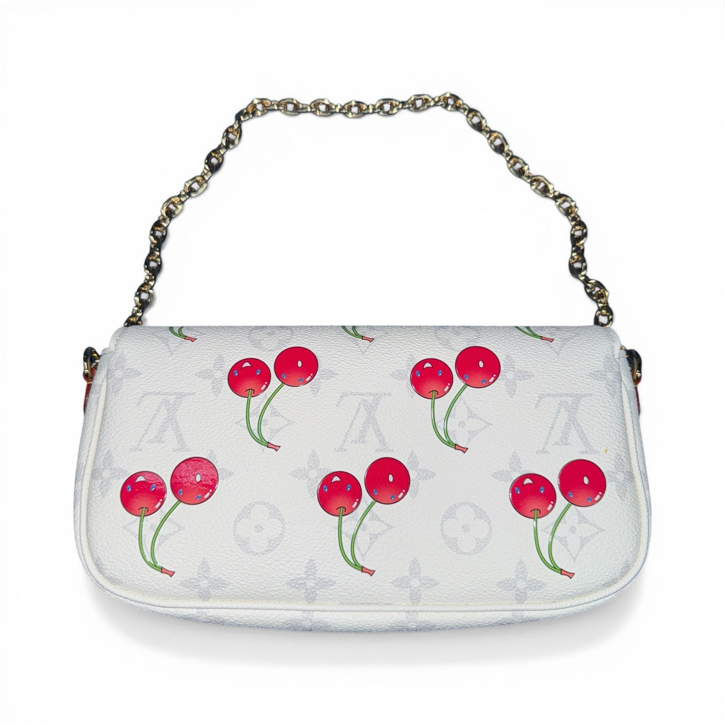 【LOUIS VUITTON】ルイ・ヴィトン "LV x TM ウォレット オン チェーン アイビー" アクセサリーポーチ