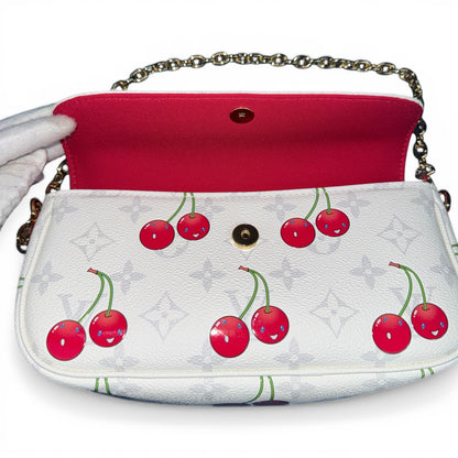 【LOUIS VUITTON】ルイ・ヴィトン "LV x TM ウォレット オン チェーン アイビー" アクセサリーポーチ