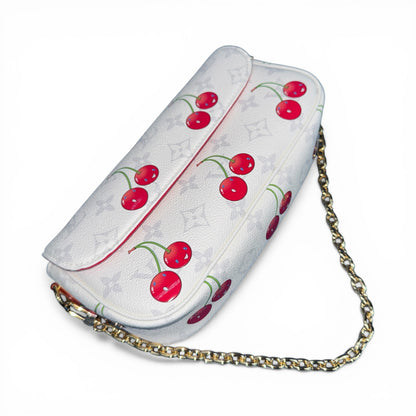 【LOUIS VUITTON】ルイ・ヴィトン "LV x TM ウォレット オン チェーン アイビー" アクセサリーポーチ