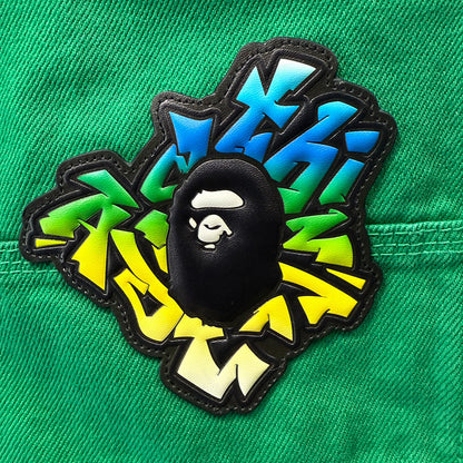 A BATHING APE PATCH 2 TONE WASHED Work Shorts, Size L