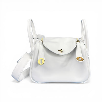 【HERMES】エルメス Lindy Mini "New White" Gold Hardware