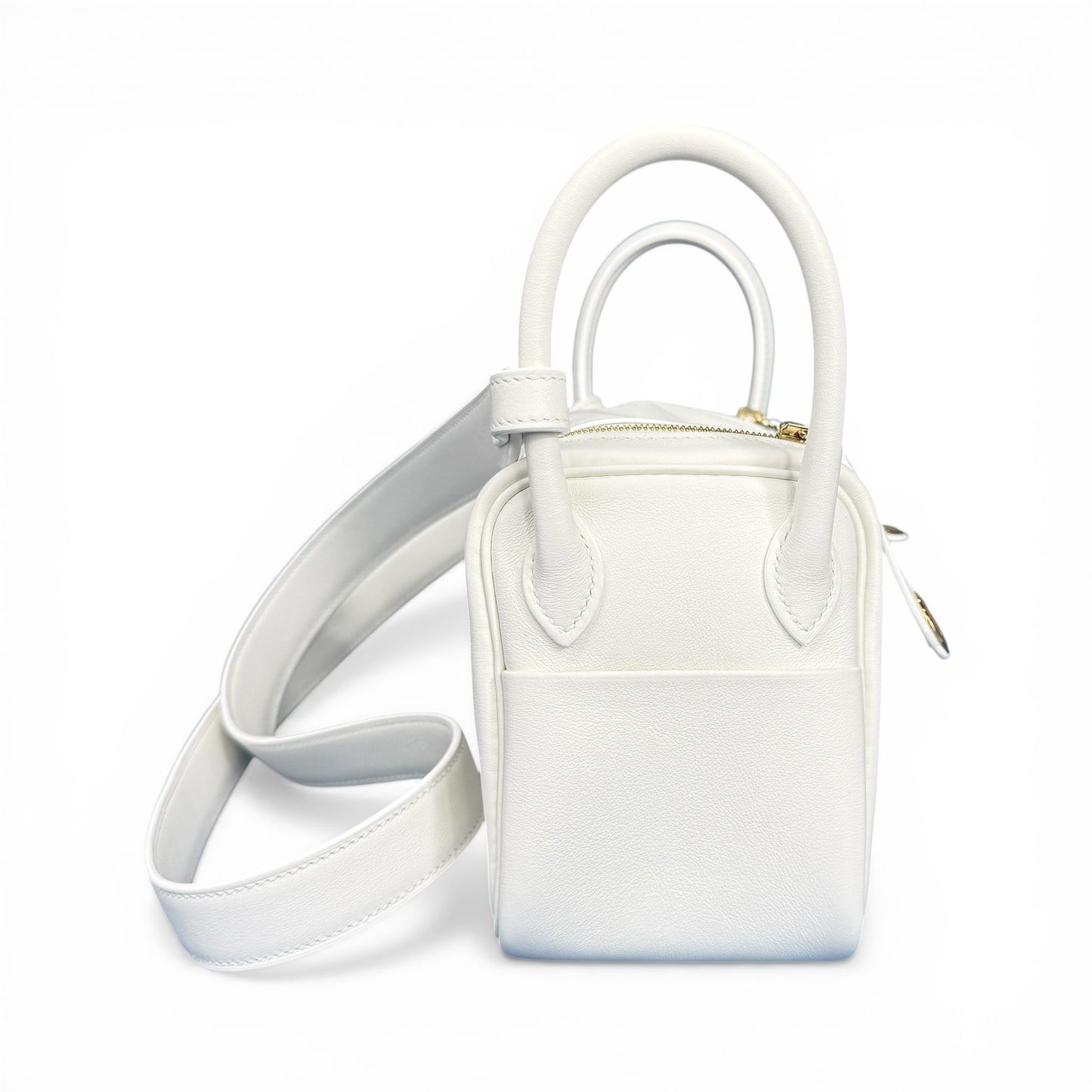 【HERMES】エルメス Lindy Mini "New White" Gold Hardware