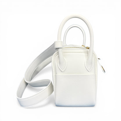 【HERMES】エルメス Lindy Mini "New White" Gold Hardware