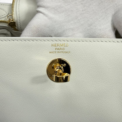 【HERMES】エルメス Lindy Mini "New White" Gold Hardware