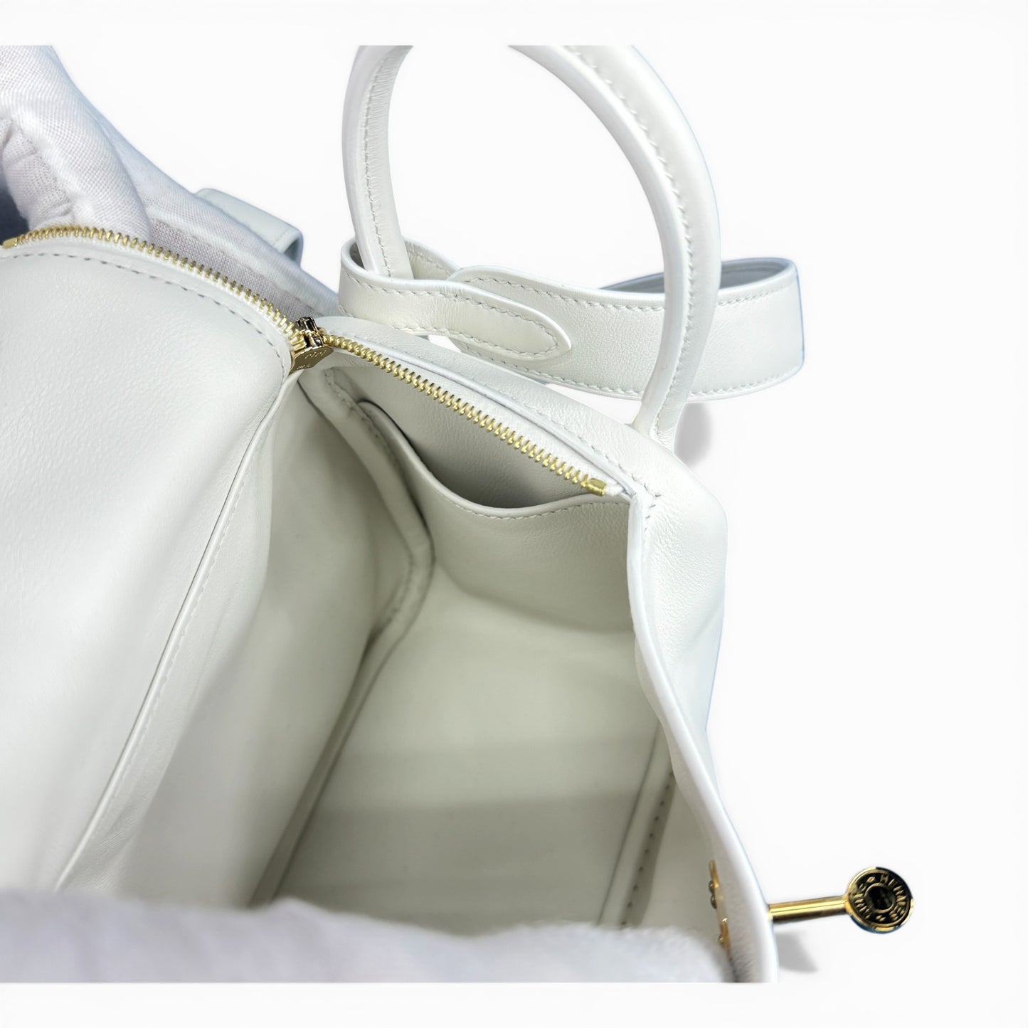 【HERMES】エルメス Lindy Mini "New White" Gold Hardware
