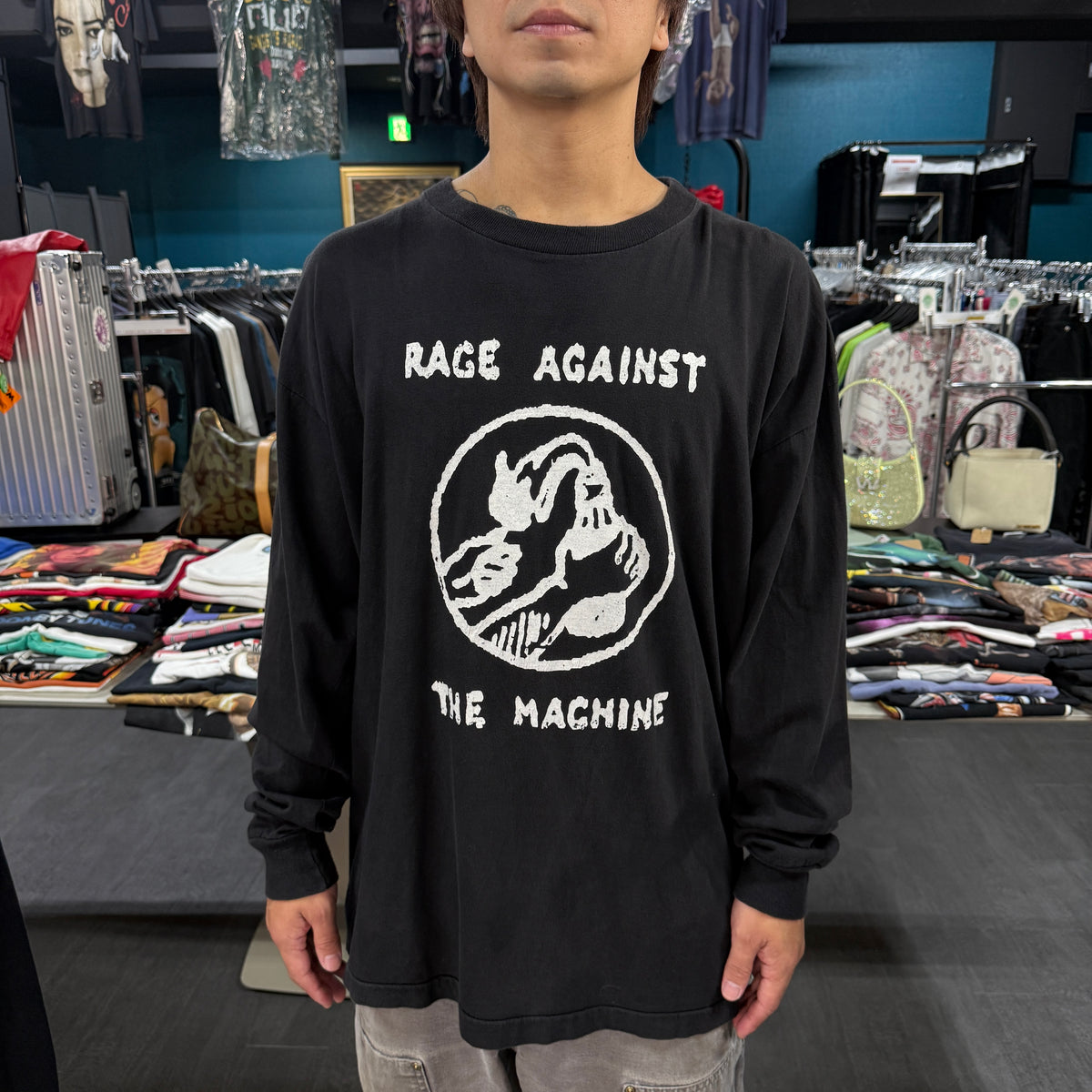 【RAGE AGAINST THE MACHINE】レイジ・アゲインスト・ザ・マシーン 90's Vintage ロングスリーブTシャツ