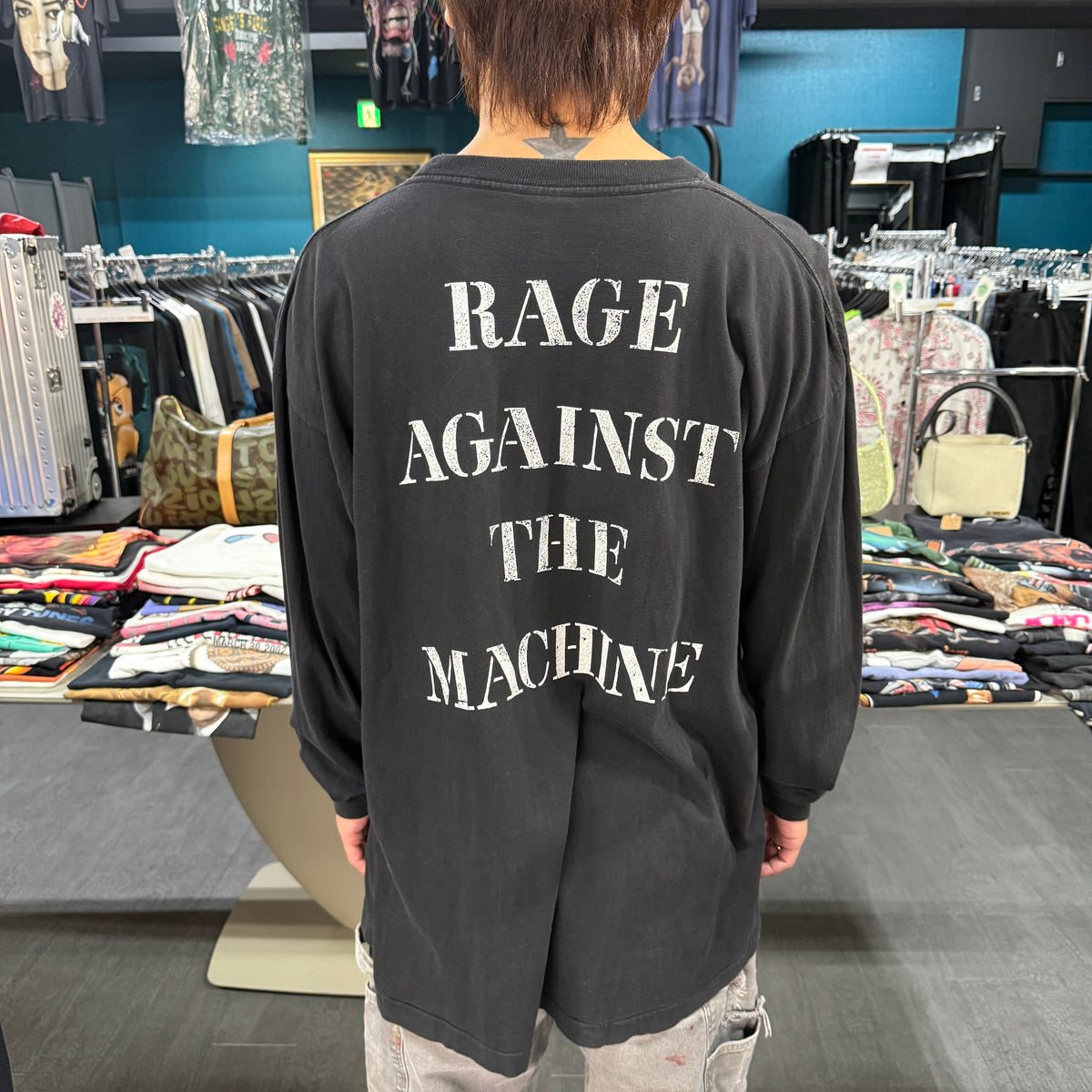 【RAGE AGAINST THE MACHINE】レイジ・アゲインスト・ザ・マシーン 90's Vintage ロングスリーブTシャツ