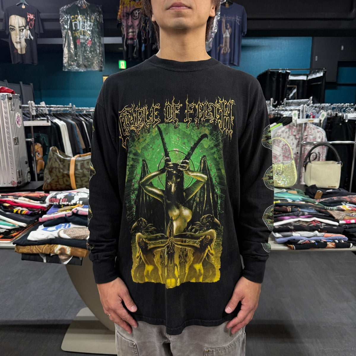 【CRADLE OF FILTH】クレイドル・オブ・フィルス "GOD BLESS SATAN CARESS" 00's ロングスリーブTシャツ