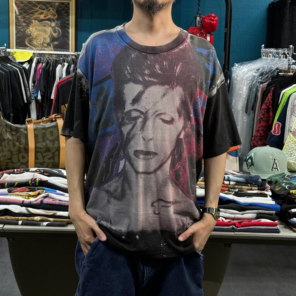 【DAVID BOWIE】デヴィッド・ボウイ "ALADDIN SANE / MOSQUITOHEAD" 90's Vintage Tシャツ