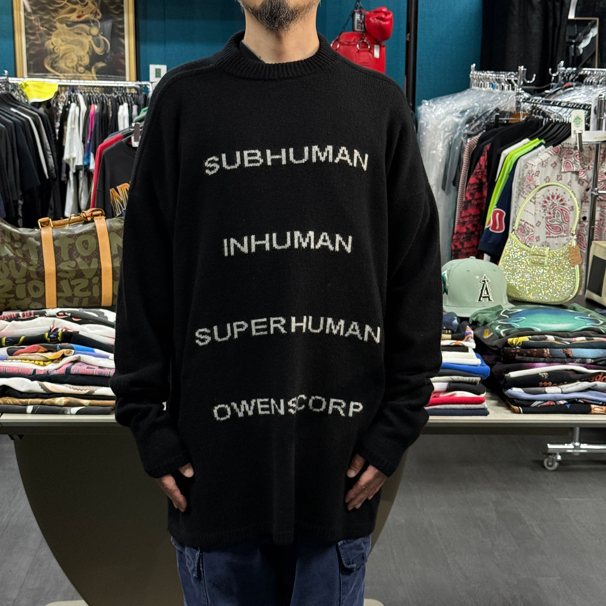【RICK OWENS】リック・オウエンス "STROBE OWENSCORP" 22AW カシミヤ混ニットセーター