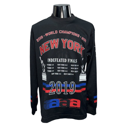 【ALEXANDER WANG】アレキサンダーワン "WORLD CHAMPIONS" 19AW メッシュロングスリーブTシャツ