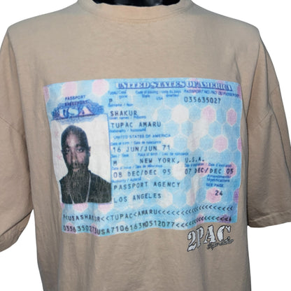 【2PAC】2パック TUPAC AMARU SHAKUR "PASSPORT" USA製Vintage Tシャツ