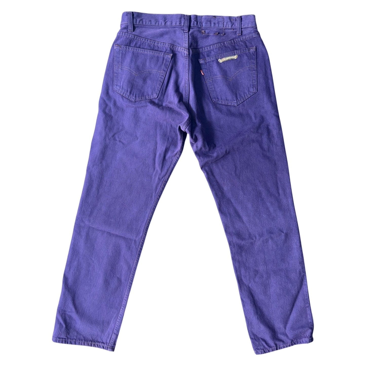[CHROME HEARTS] Chrome Hearts "CHROME HEARTS x LEVI'S" Cross Ball Button Color Denim Pants Size 32