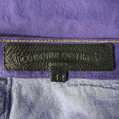 [CHROME HEARTS] Chrome Hearts "CHROME HEARTS x LEVI'S" Cross Ball Button Color Denim Pants Size 32