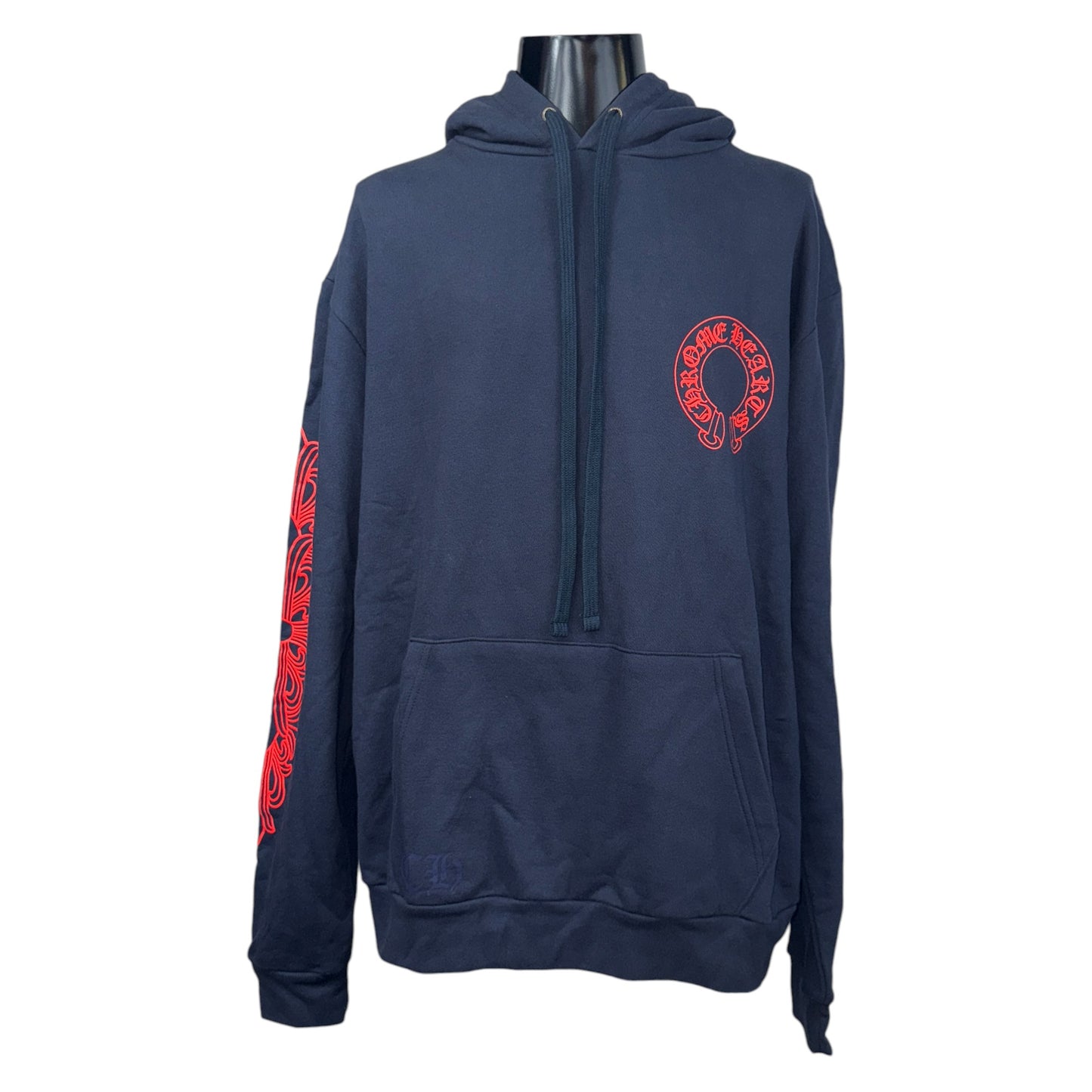 [CHROME HEARTS] Chrome Hearts Horseshoe Floral Cross Hoodie, Size L