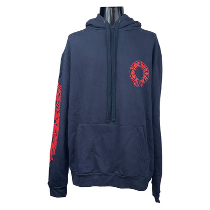 [CHROME HEARTS] Chrome Hearts Horseshoe Floral Cross Hoodie, Size L