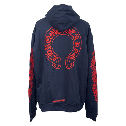 [CHROME HEARTS] Chrome Hearts Horseshoe Floral Cross Hoodie, Size L