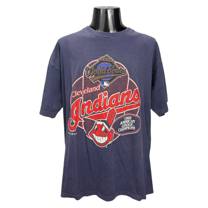【CLEVELAND INDIANS】クリーブランド・インディアンス "95 WORLD SERIES" 90's Vintage Tシャツ
