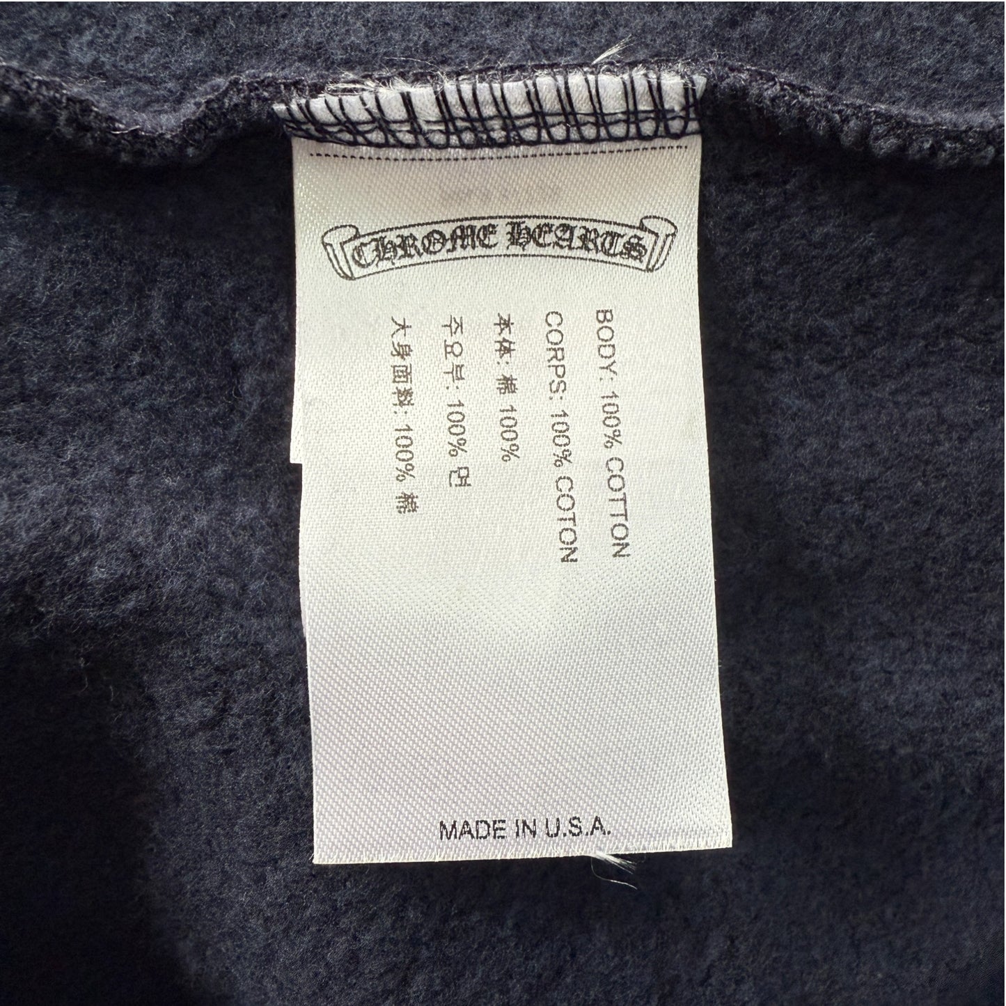 [CHROME HEARTS] Chrome Hearts Horseshoe Floral Cross Hoodie, Size L