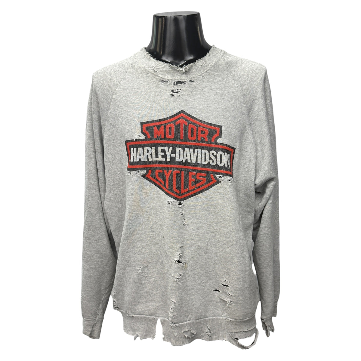 【HARLEY-DAVIDSON】ハーレーダビッドソン "BAR & SHIELD LOGO DISTRESSED" Vintageスウェット