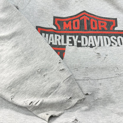 【HARLEY-DAVIDSON】ハーレーダビッドソン "BAR & SHIELD LOGO DISTRESSED" Vintageスウェット