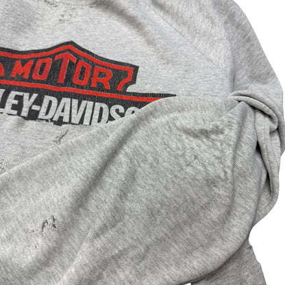 【HARLEY-DAVIDSON】ハーレーダビッドソン "BAR & SHIELD LOGO DISTRESSED" Vintageスウェット