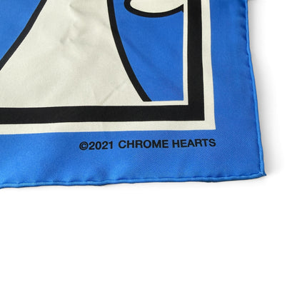 【CHROME HEARTS】クロムハーツ "CEMETERY CROSS PRINT" 20's シルクスカーフ